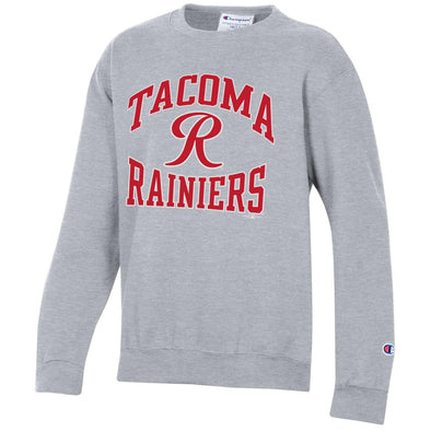 Tacoma Rainiers Champion Youth Gray Crew Neck