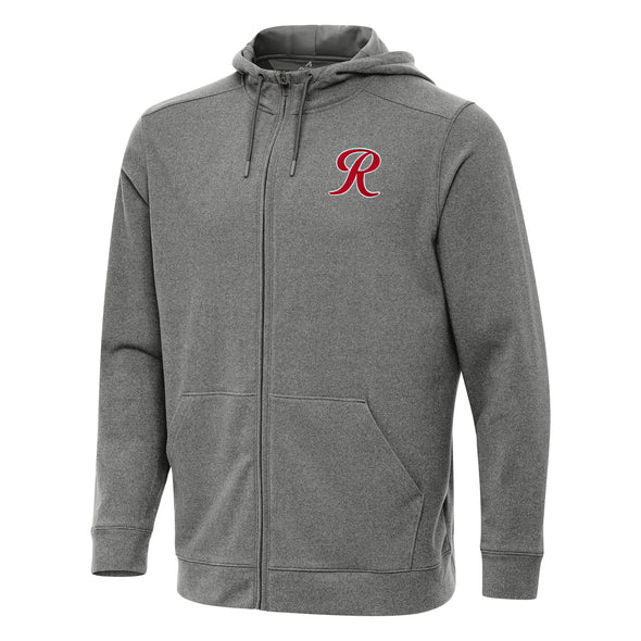 Tacoma Rainiers Antigua Gray Effortless Full Zip Hood