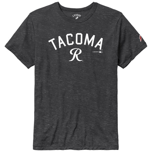 Tacoma Rainiers League Black Triblend Tacoma R Tee