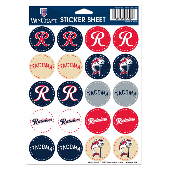 Tacoma Rainiers Sticker Sheet