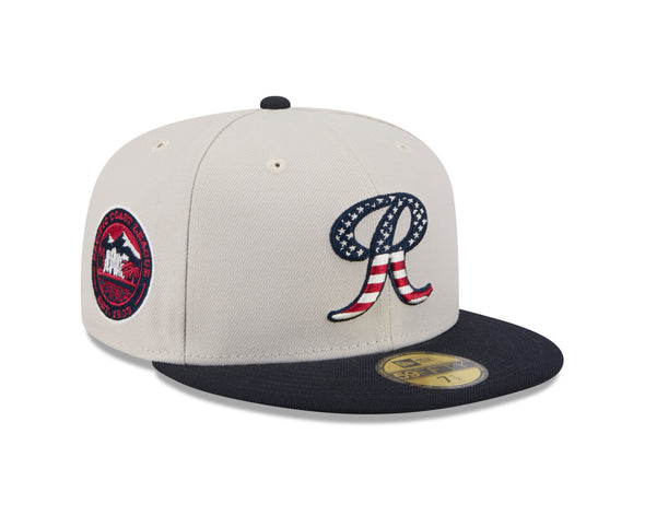 Tacoma Rainiers New Era 59Fifty Stone 2024 Stars & Stripes Cap