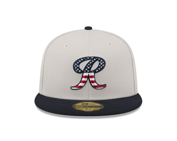 Tacoma Rainiers New Era 59Fifty Stone 2024 Stars & Stripes Cap