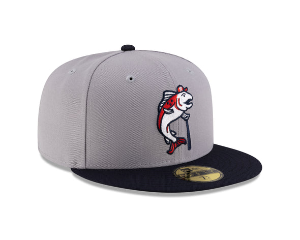 Tacoma Rainiers New Era 59Fifty Gray Navy Slammin' Sam Cap