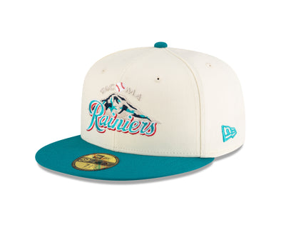 Tacoma Rainiers New Era 59Fifty Chrome Teal Classic Mountain Cap