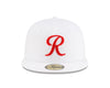 Tacoma Rainiers New Era 59Fifty White Red R Cap