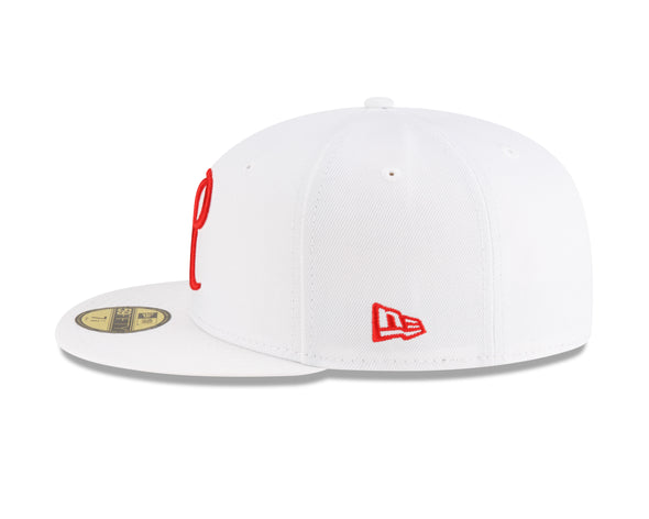 Tacoma Rainiers New Era 59Fifty White Red R Cap