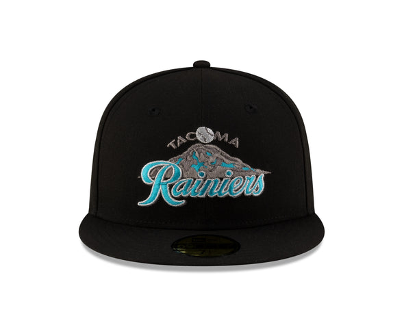 Tacoma Rainiers New Era 59Fifty Black Metallic Classic Mountain Cap