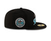 Tacoma Rainiers New Era 59Fifty Black Metallic Classic Mountain Cap