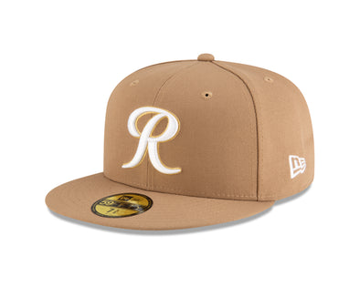 Tacoma Rainiers New Era 59Fifty Khaki White R Cap