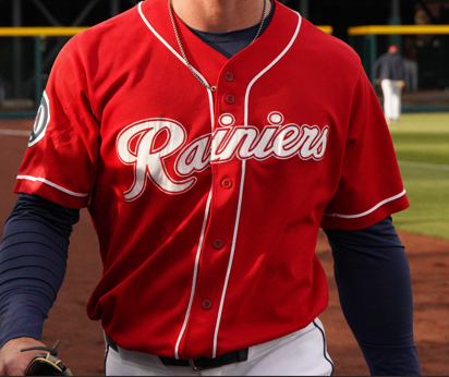 Tacoma Rainiers Authentic Game Worn 2024 Red Alternate Jersey