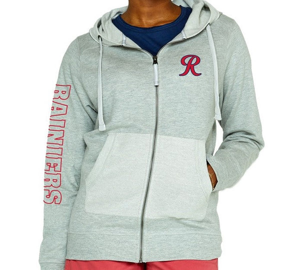 Tacoma Rainiers Soft As A Grape Women's Gray Full Zip Hood