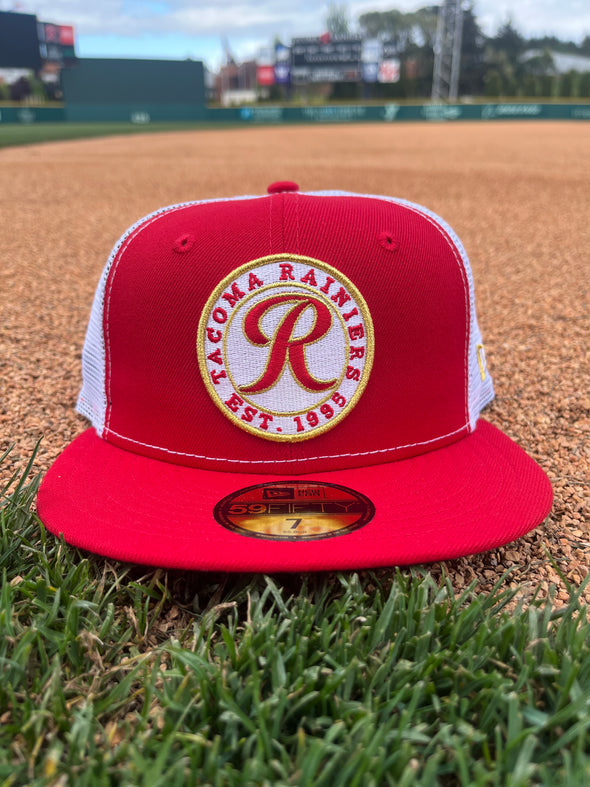 Tacoma Rainiers New Era 59Fifty Red White Trucker Cap