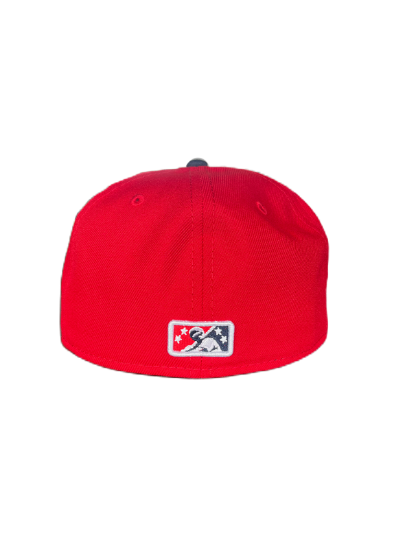 Tacoma Rainiers New Era 59Fifty Red Navy Cheney Patch Cap