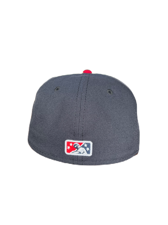 Tacoma Rainiers New Era 59Fifty Navy Red Street Script Cap