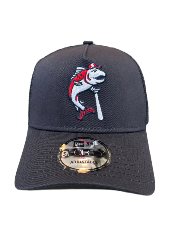 Tacoma Rainiers New Era 9Forty A-Frame Trucker Navy Slammin' Sam Adjustable Cap