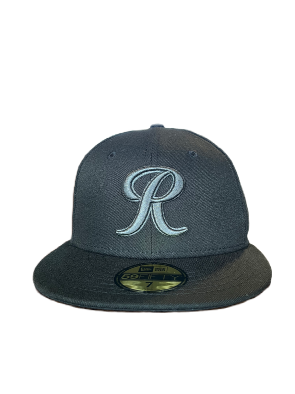 Tacoma Rainiers New Era 59Fifty Black Metallic R Cap