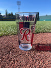 Tacoma Rainiers 16oz Quilted Stained Pint Glass