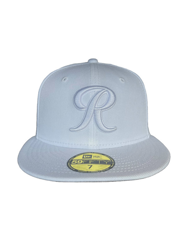 Tacoma Rainiers New Era 59Fifty White Tonal R Cap