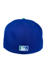Tacoma Rainiers New Era 59Fifty Majestic Blue Green R Cap