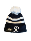 Tacoma Rainiers New Era Navy White Striped Knit Beanie