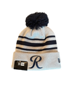 Tacoma Rainiers New Era Gray Navy Striped Knit Beanie