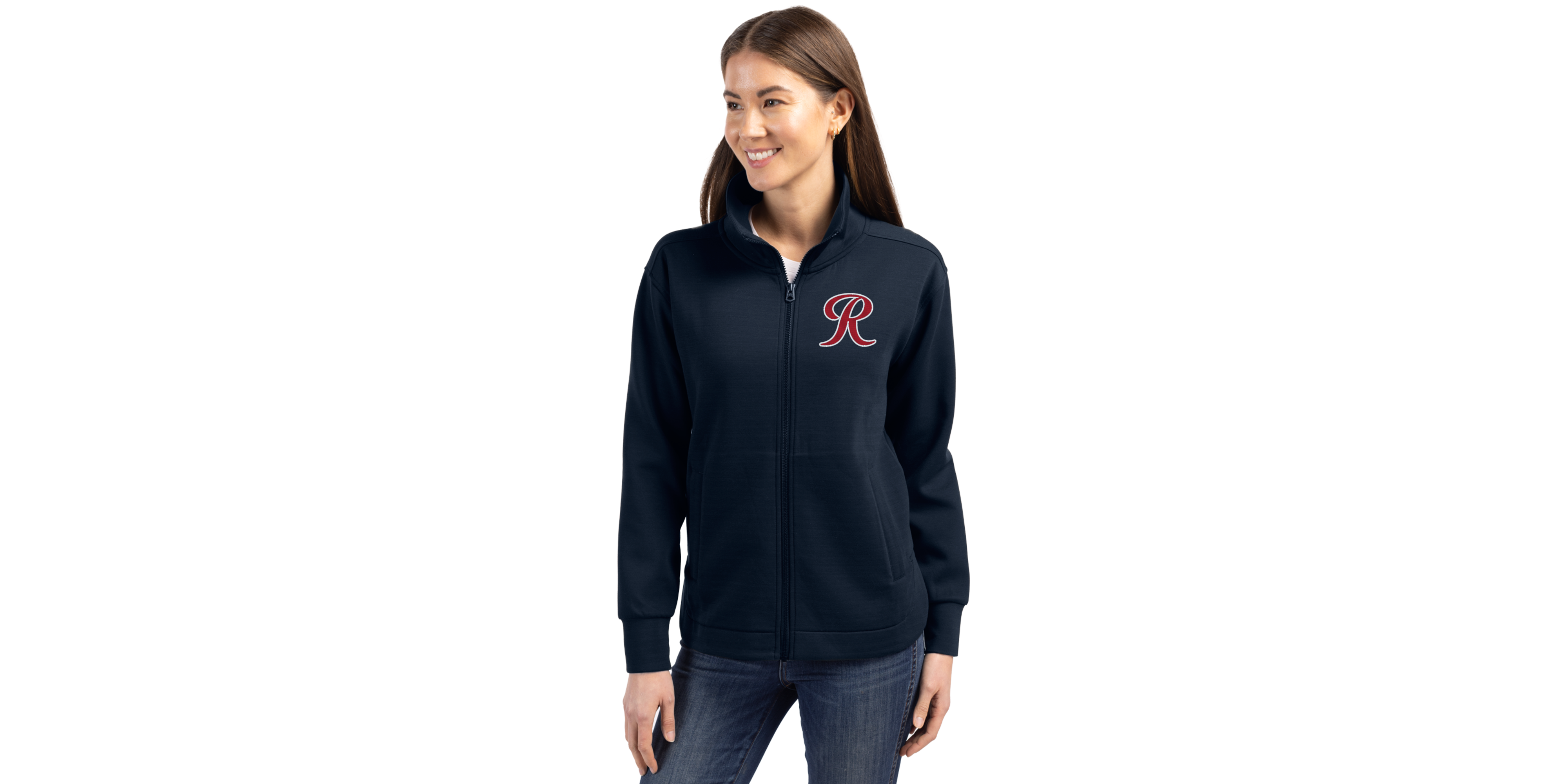 Tacoma Rainiers Cutter & Buck Women's Navy Roam Full Zip Jacket