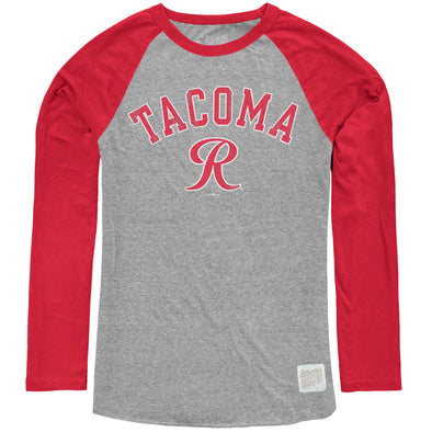 Tacoma Rainiers Retro Brand Red Raglan Tee