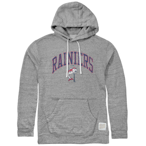 Tacoma Rainiers Retro Brand Gray Vintage Tri-Blend Slammin' Sam Hood