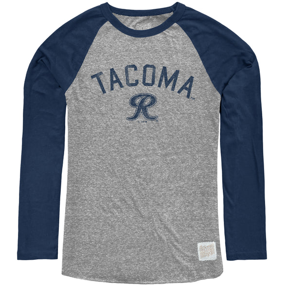 Tacoma Rainiers Retro Brand Navy Raglan Tee