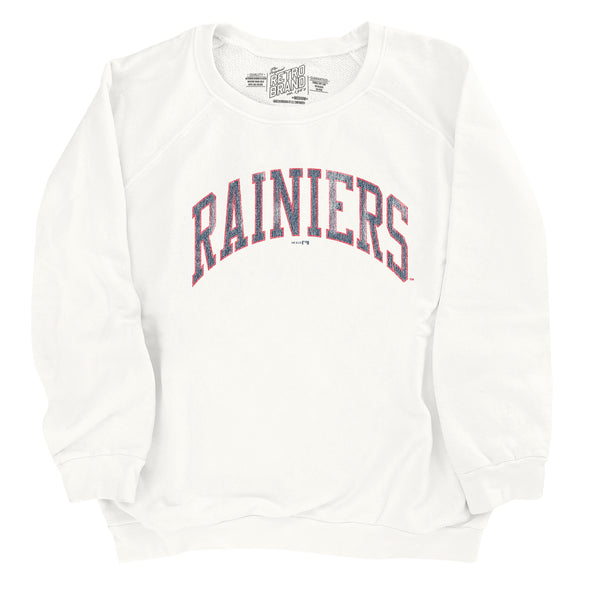 Tacoma Rainiers Retro Brand Women's White French Terry Crew