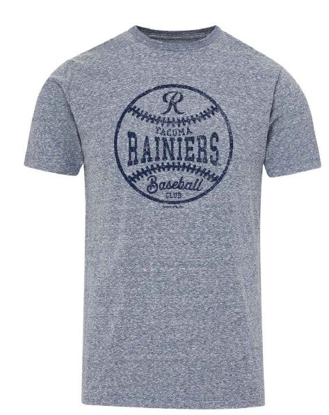 Tacoma Rainiers Blue Heather Baseball Tee