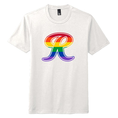 Tacoma Rainiers White Rainbow R Pride Tee