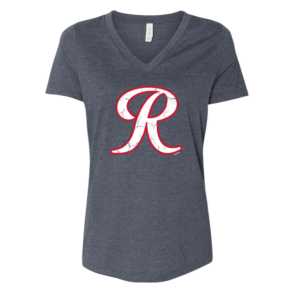 Tacoma Rainiers Women's Navy Heather R V-Neck