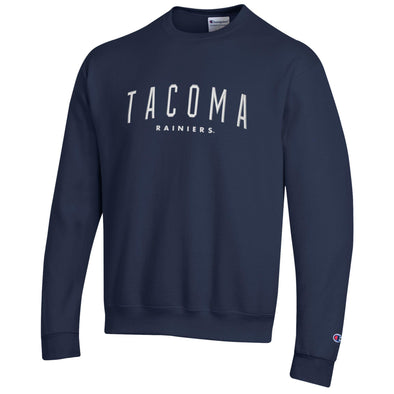 Tacoma Rainiers Champion Navy Embroidered Crew