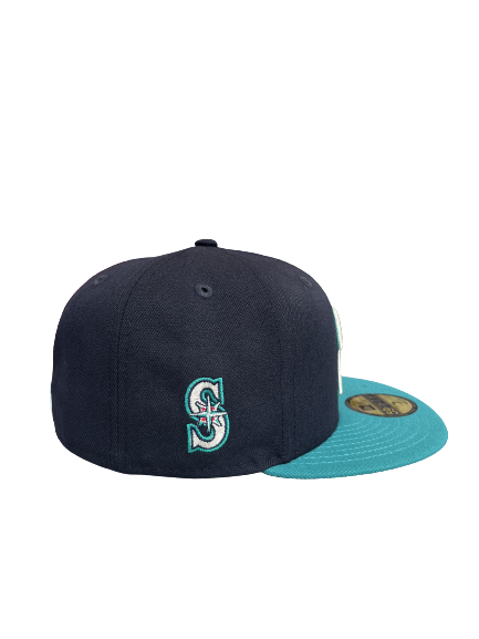 Tacoma Rainiers New Era 59Fifty Navy Teal R Cap Mariners Side Patch