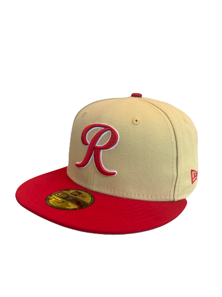 Tacoma Rainiers New Era 59Fifty Gold Red R Cap