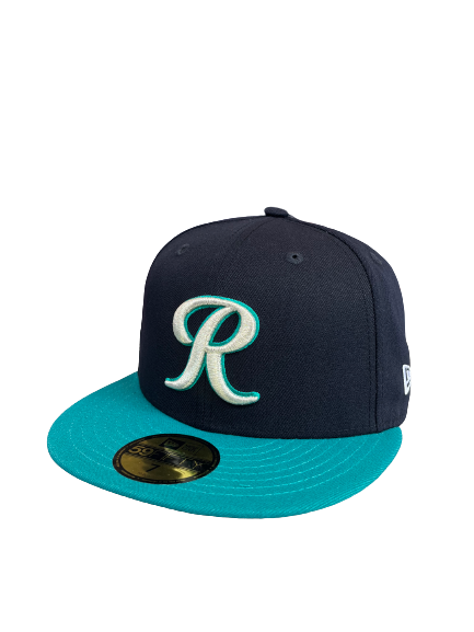 Tacoma Rainiers New Era 59Fifty Navy Teal R Cap Mariners Side Patch