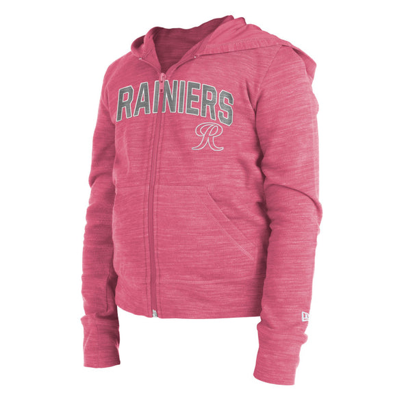 Tacoma Rainiers New Era Youth Pink Full Zip Hood