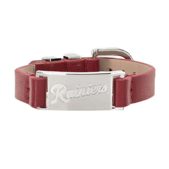 Tacoma Rainiers Red Leather Bracelet
