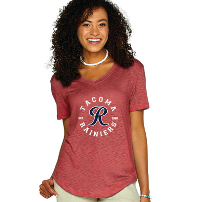 Soft as a Grape Women's Soft as a Grape Navy Seattle Mariners Plus V-Neck  Jersey T-Shirt